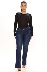 Stay A While Bootcut Jeans - Dark Wash